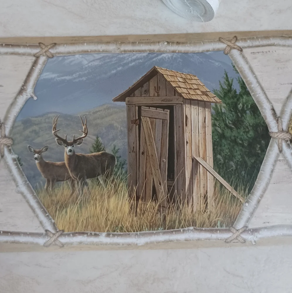 Wallpaper Rustic Wildlife and Outhouses